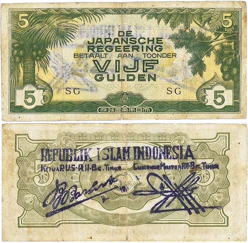 NETHERLANDS INDIES 1/2 HALF GULDEN 1942 UNC INDONESIA JIM JAPAN MONEY WAR NOTE 